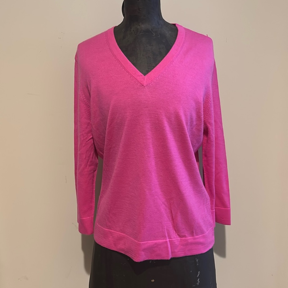 100% Cashmere Lands' End Pink Sweater